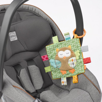 Crinkle toy owl with ring