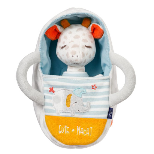 Cuddly giraffe with carry bag