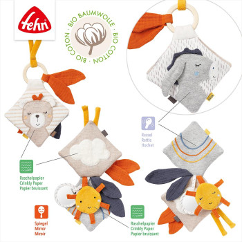Soft book donkey & teddy NATUR