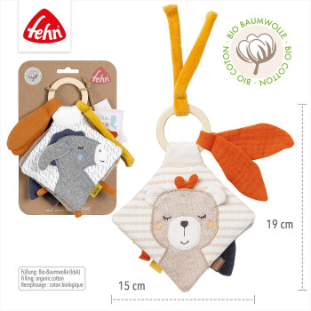 Soft book donkey & teddy NATUR