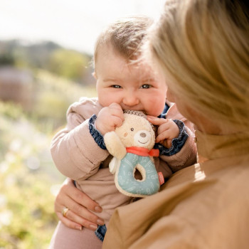 Soft ring rattle bear