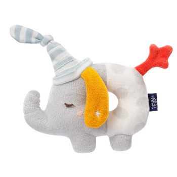 Soft ring rattle elephant