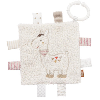 Crinkle toy llama with ring