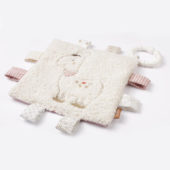 Crinkle toy llama with ring