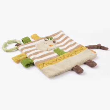 Crinkle toy giraffe with ring