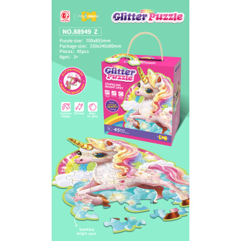 PUZZLE GLITTER UNICORN