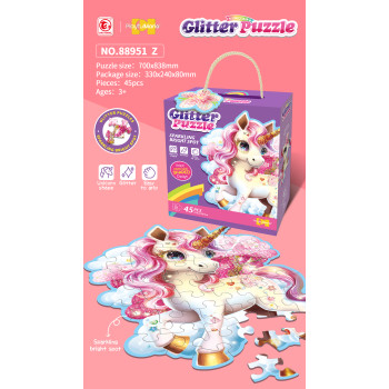 PUZZLE GLITTER UNICORN